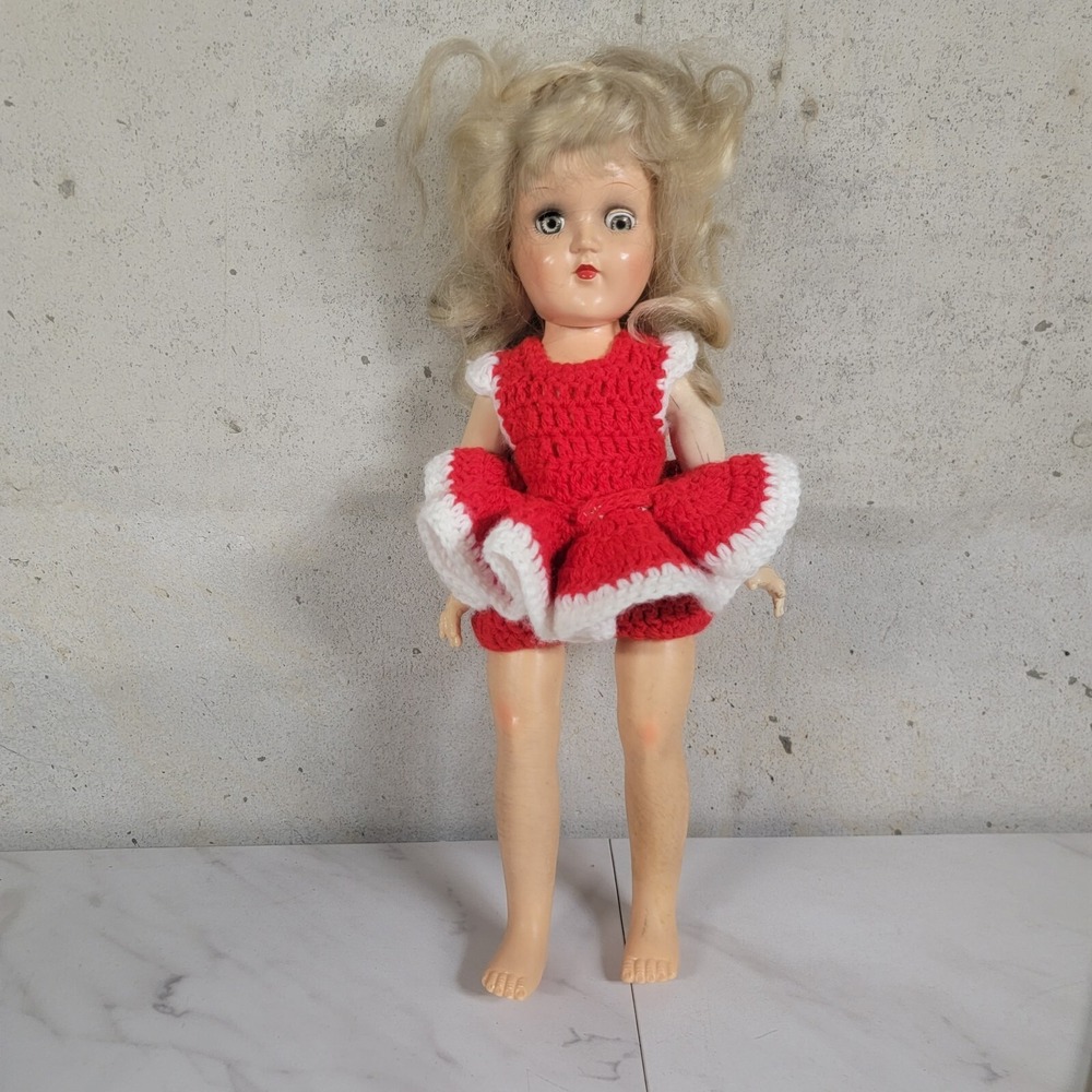 VINTAGE 1950'S IDEAL P 90 TONI DOLL 14" TALL Damaged‎